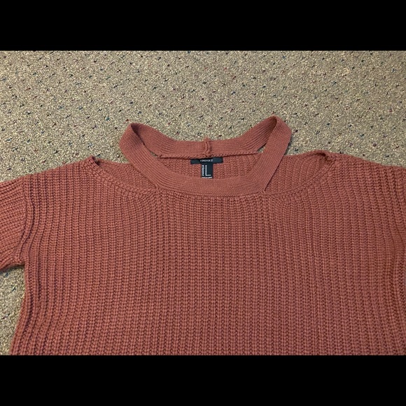 NWOT Dusty Pink Open Collar Sweater - Picture 4 of 8